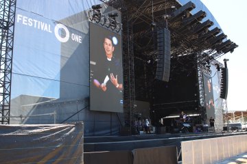 Presiding for 5,000 people at Festival One