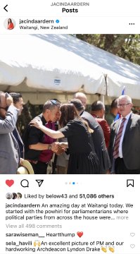 Social media pinnacle — when Prime Minister Ardern posted me on her socials