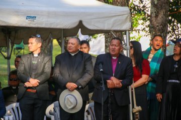A formal Māori welcome for Waitangi Day (Aotearoa/New Zealand's national commemoration)